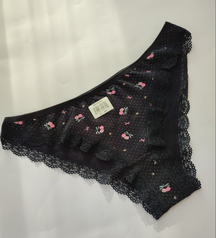 شورت زنانه نخ پنبه لب توری طرح دار برند میسپل